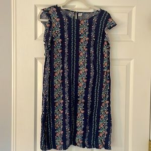 Old Navy floral dress with ruffled cap sleeve